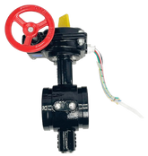 WEFLO BUTTERFLY VALVE WITH TAMPER SWITCH, GxG, normally OPEN, UL/FM