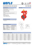 WEFLO BUTTERFLY VALVE WITH TAMPER SWITCH, GxG, normally OPEN, UL/FM