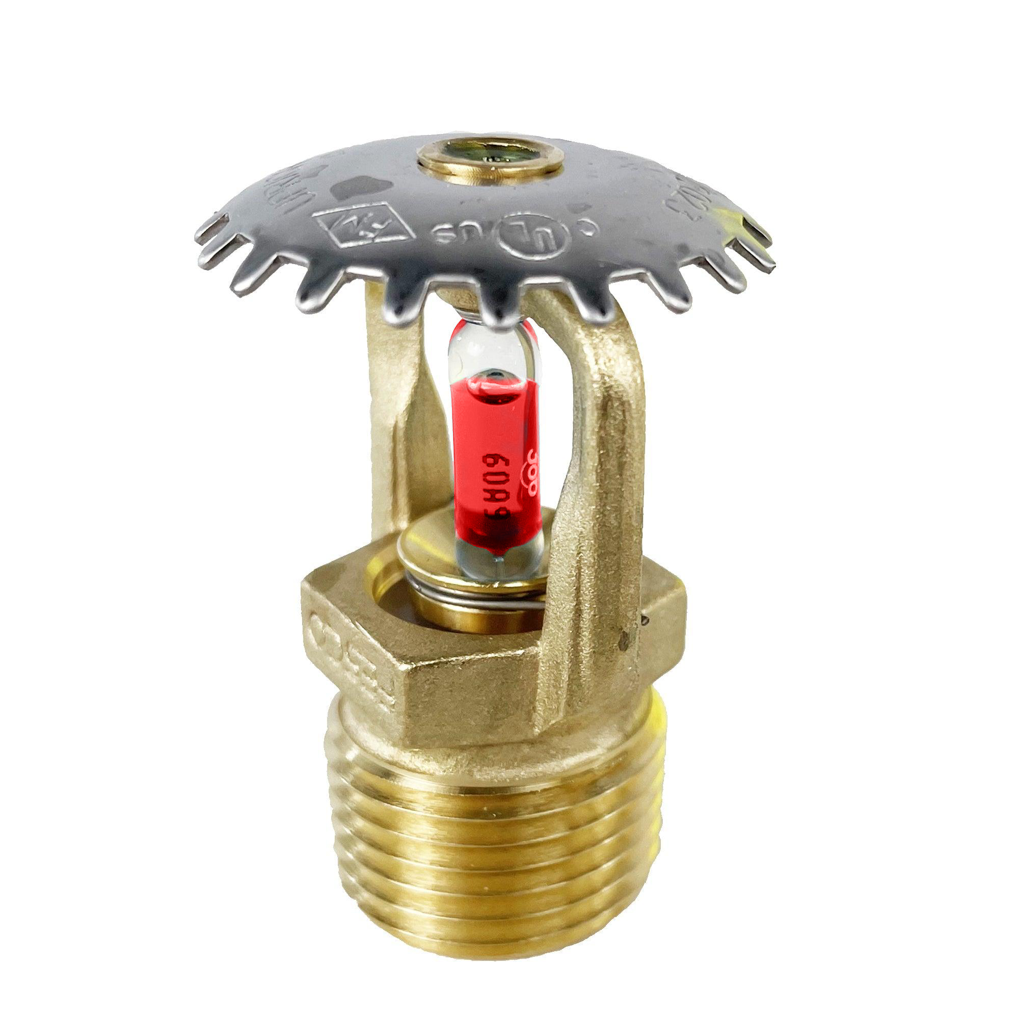 1/2" UPRIGHT SPRINKLER, Standard Reaction, Brass (Date Code 2025), UL/FM Listed