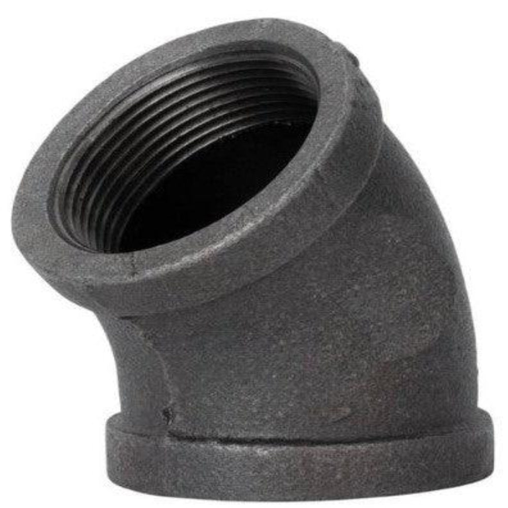 45° BLACK MALLEABLE IRON ELBOW, UL/FM Listed - NASCO Supply LLC
