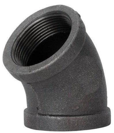 45° BLACK MALLEABLE IRON ELBOW, UL/FM Listed - NASCO Supply LLC