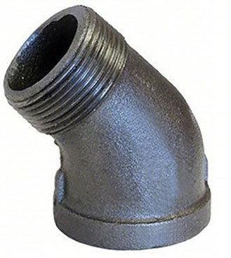 45° BLACK MALLEABLE IRON EQUAL STREET ELBOW, UL/FM Listed - NASCO Supply LLC
