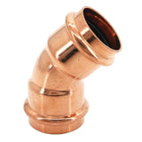 45° ELBOW PRESS-FIT COPPER - 1/2’’ - Plumbing Fittings