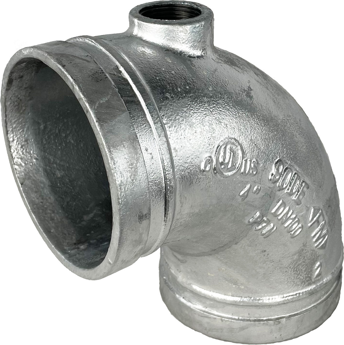 90° DRAIN ELBOW, Galvanized, UL/FM Listed