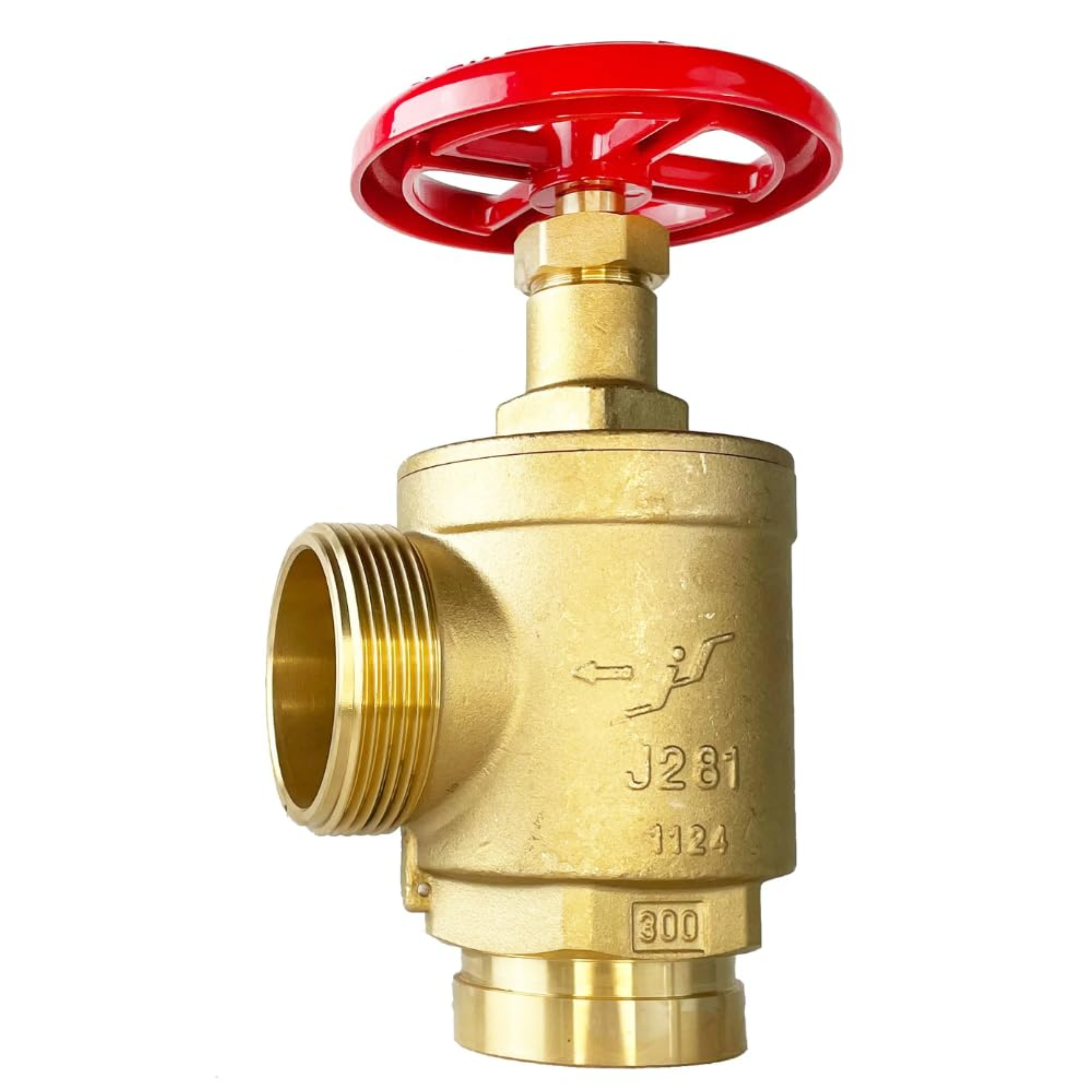 ANGLE HOSE VALVE, Inlet Grooved X Male NST Threads, UL/FM