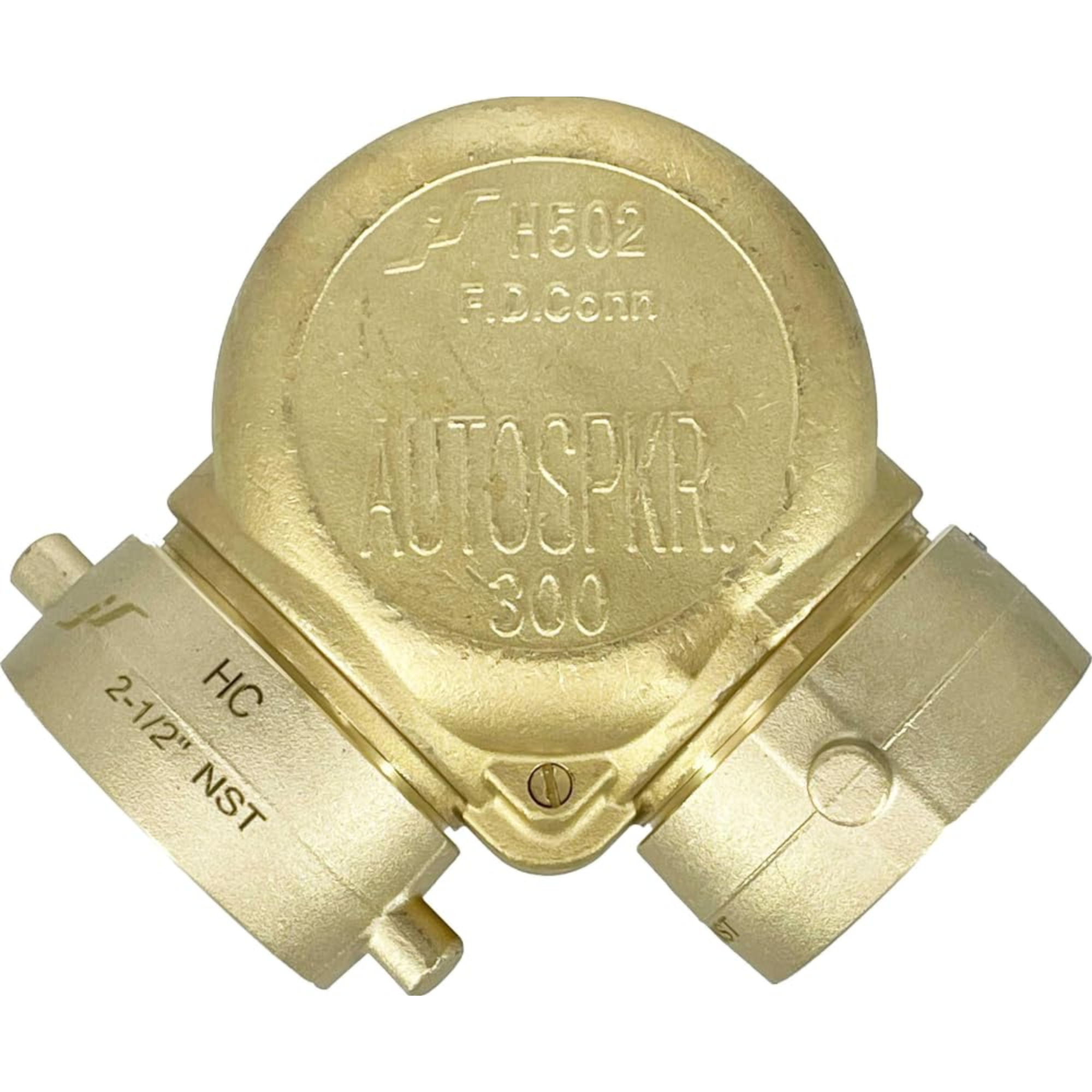 BRASS FIRE DEPARTMENT CONNECTION, Angled Body, FM/UL