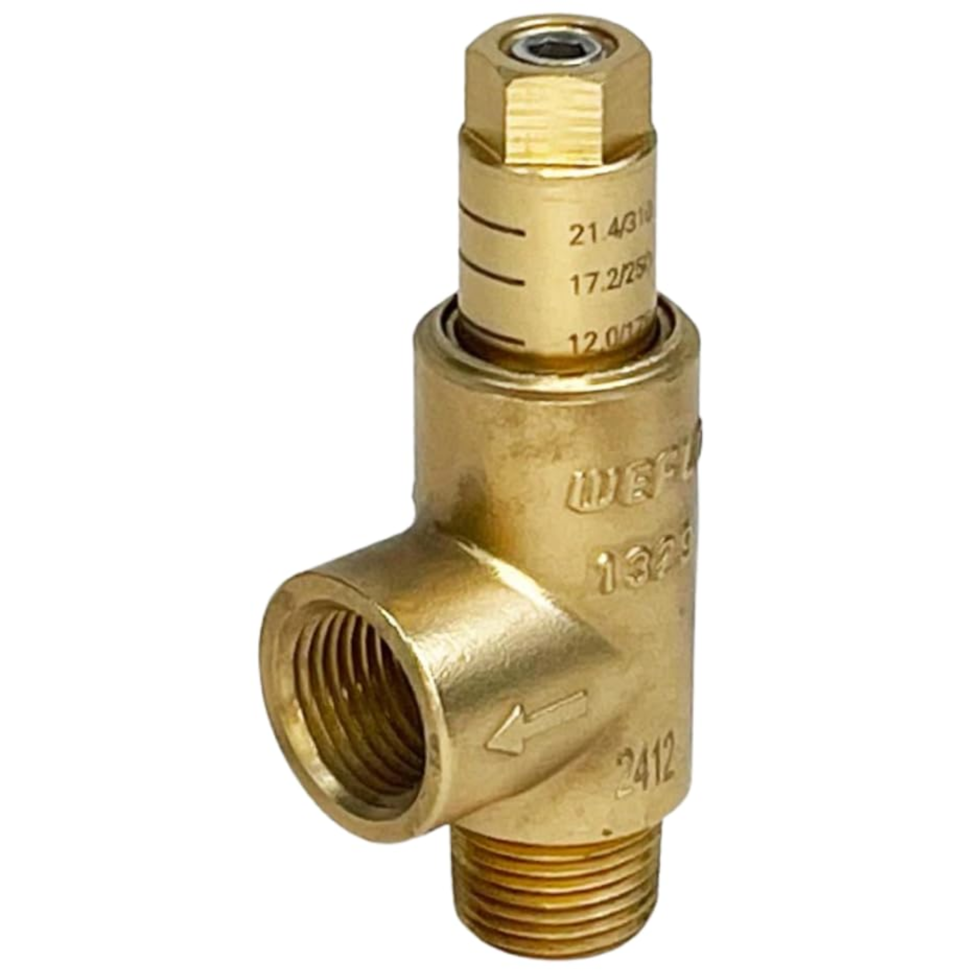WEFLO ADJUSTABLE PRESSURE RELIEF VALVE, Bronze, 1/2" NPT, FM approved