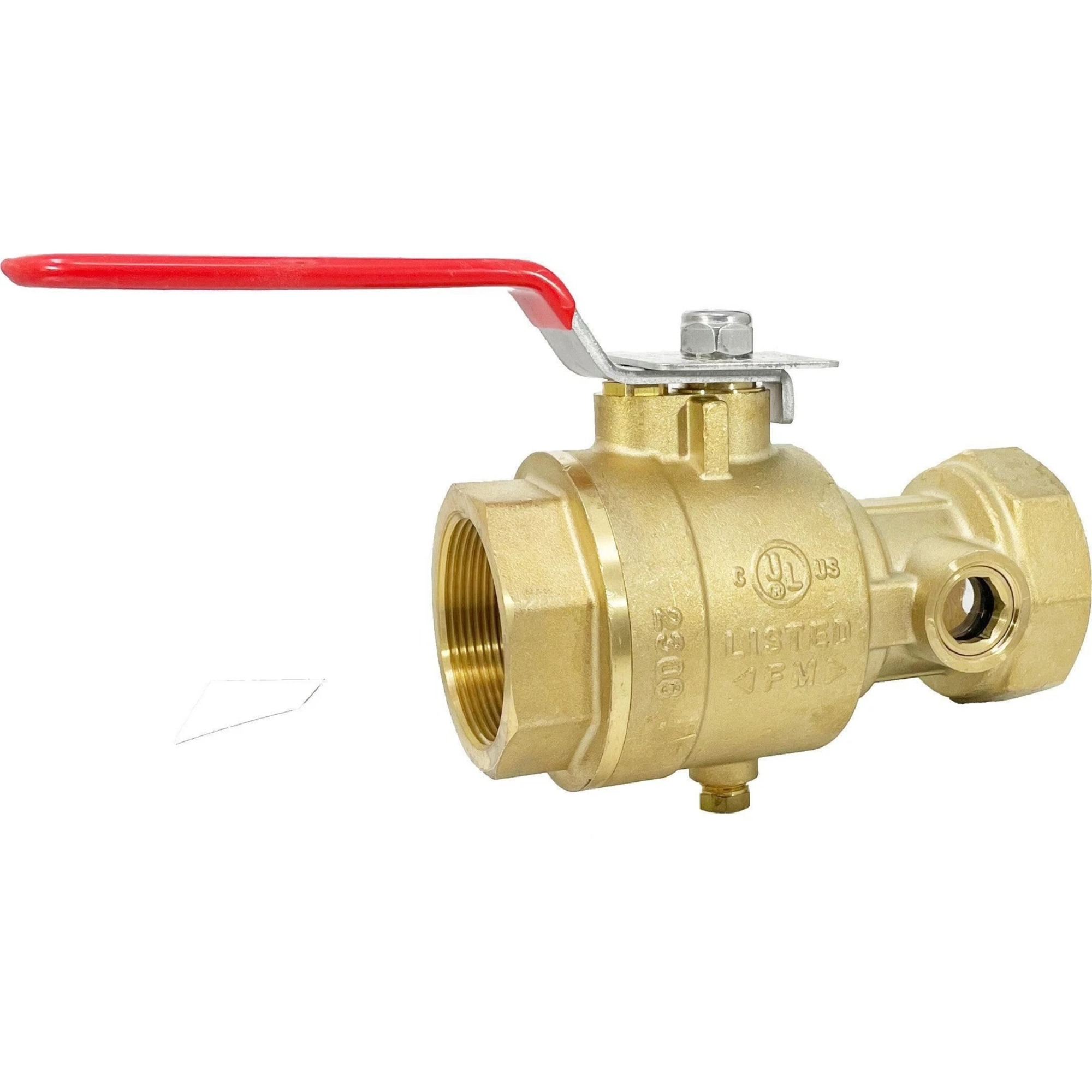 TEST AND DRAIN VALVE, Straight, Brass (Lead Free), UL/FM