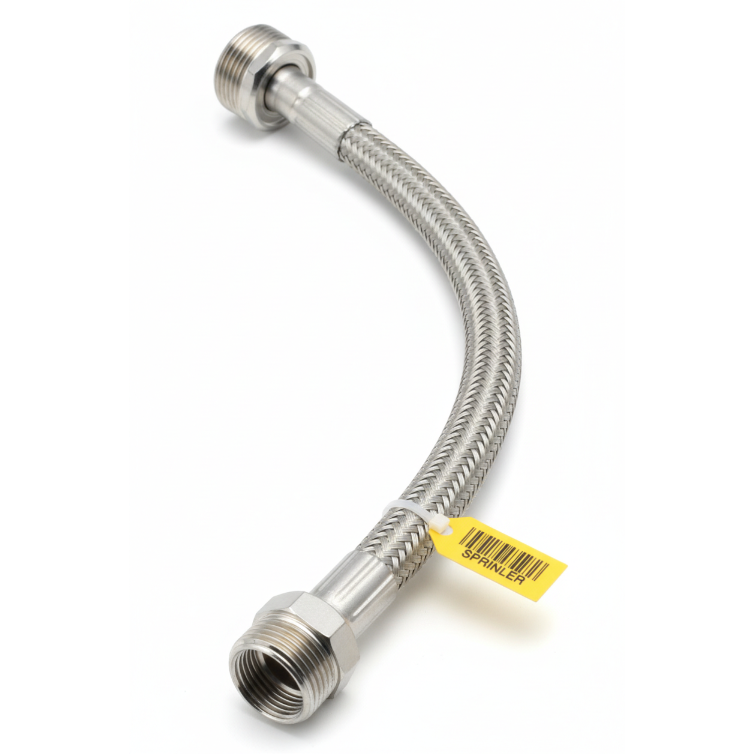 1/2" FLEXIBLE HOSE FITTING for Automatic Fire Sprinkler Systems, Braided Stainless Steel