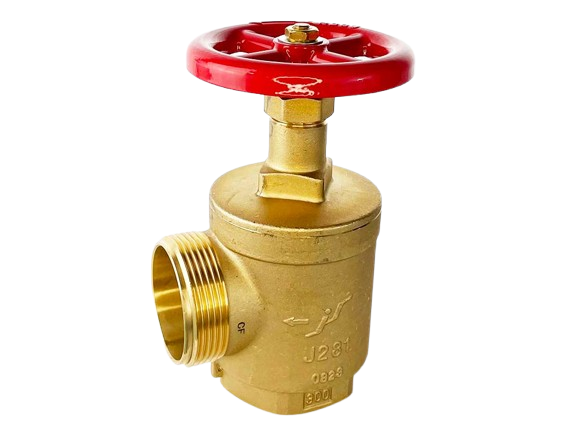 ANGLE HOSE VALVE CF (Chicago Fire Department Thread), 2-1/2" X 2-1/2", UL/FM