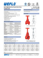 RAIDON (WEFLO) OS&Y GATE VALVE, Flange x Flange, UL/FM