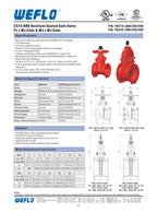 WEFLO NRS GATE VALVE, MJ x MJ, UL/FM