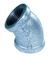 45° GALVANIZED ELBOW, UL/FM Listed