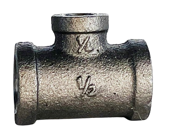 BLACK MALLEABLE IRON REDUCING TEE, UL/FM Listed