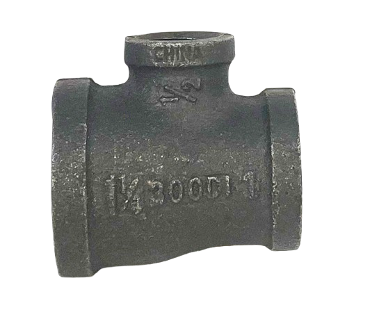 BLACK IRON REDUCING TEE, UL/FM Listed