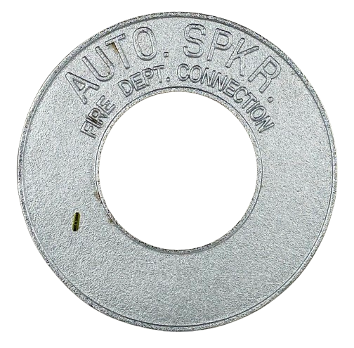 4" ROUND WALL PLATE "AUTO SPKR FIRE DEPT CONNECTION"