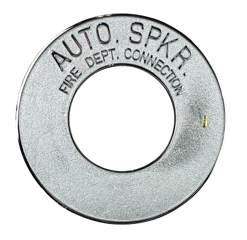 4" ROUND WALL PLATE "AUTO SPKR FIRE DEPT CONNECTION"