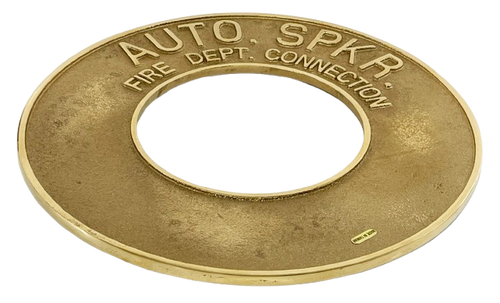 4" ROUND WALL PLATE "AUTO SPKR FIRE DEPT CONNECTION"