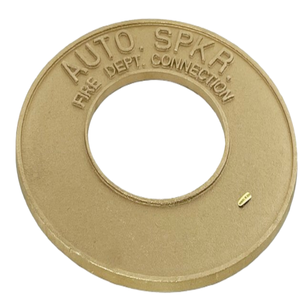4" ROUND WALL PLATE "AUTO SPKR FIRE DEPT CONNECTION"