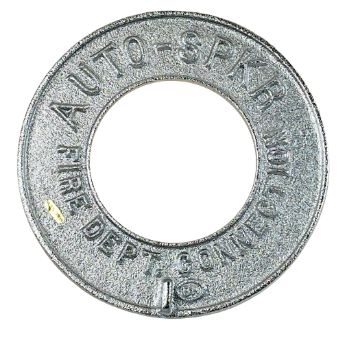 2-1/2"" ROUND WALL PLATE "AUTO SPKR FIRE DEPT CONNECTION"