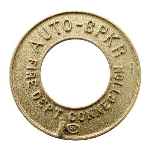 2-1/2"" ROUND WALL PLATE "AUTO SPKR FIRE DEPT CONNECTION"