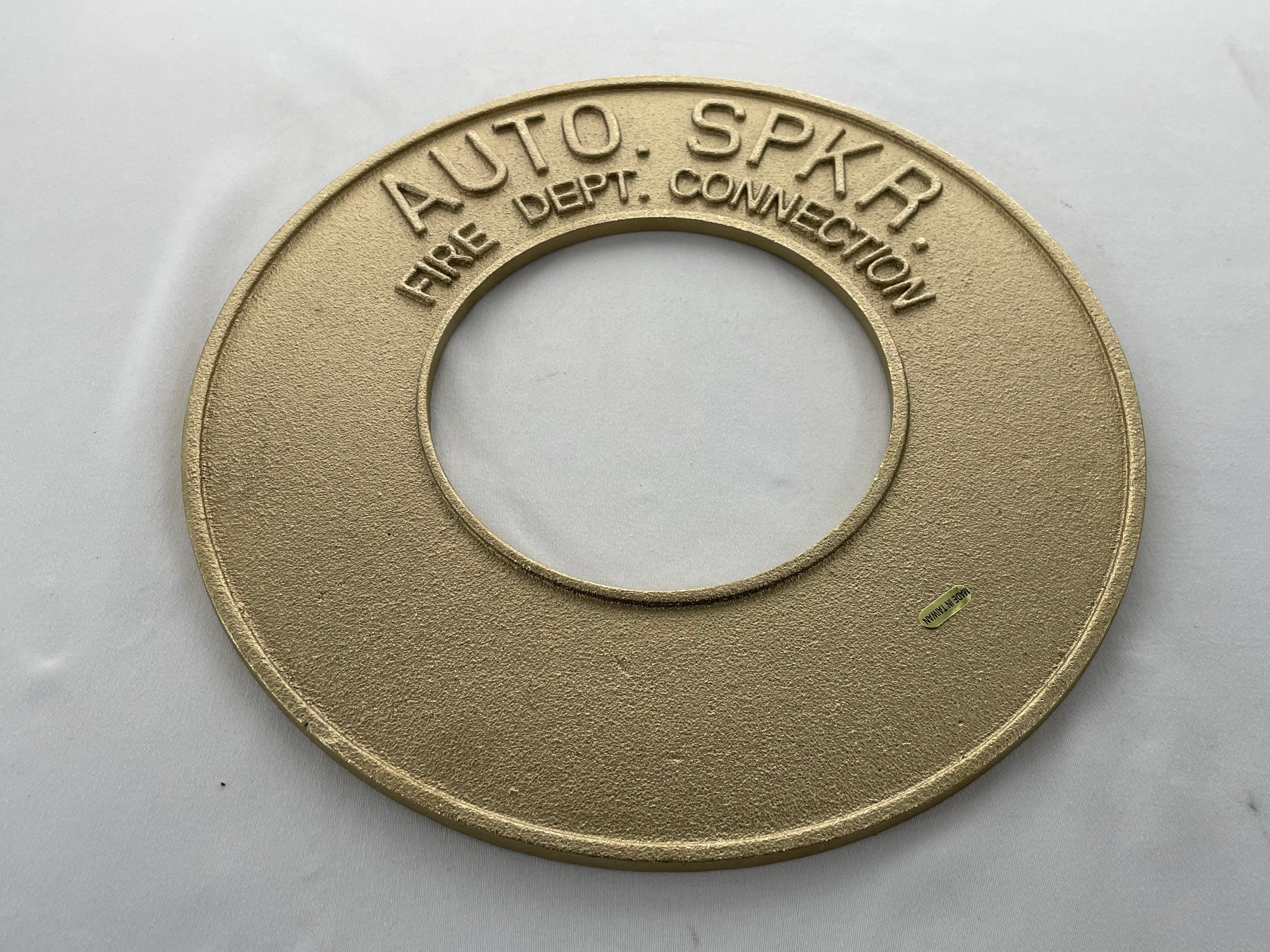 4" ROUND WALL PLATE "AUTO SPKR FIRE DEPT CONNECTION"
