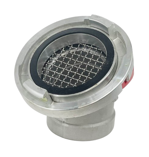 5" Storz Type Connection x 4" FNPT thread with 30 degree elbow