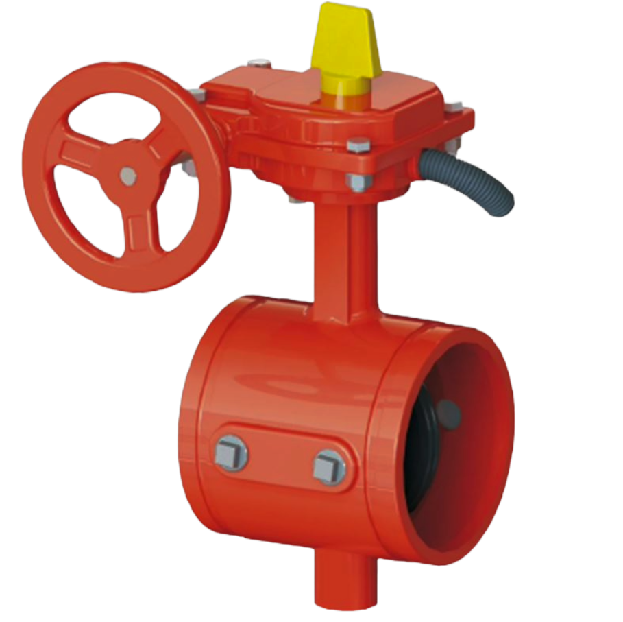 WEFLO F1033-300, Butterfly Valve, Groove x Groove, UL/FM Listed.