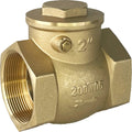 CHECK VALVE, Brass, NPT, 200# w/ rubber seat