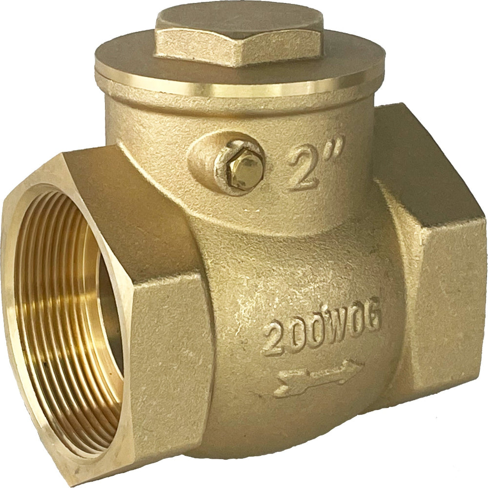 CHECK VALVE, Brass, NPT, 200# w/ rubber seat
