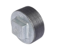 Galvanized NPT Plug (Square Head, Male NPT) – Class 150 Malleable Iron