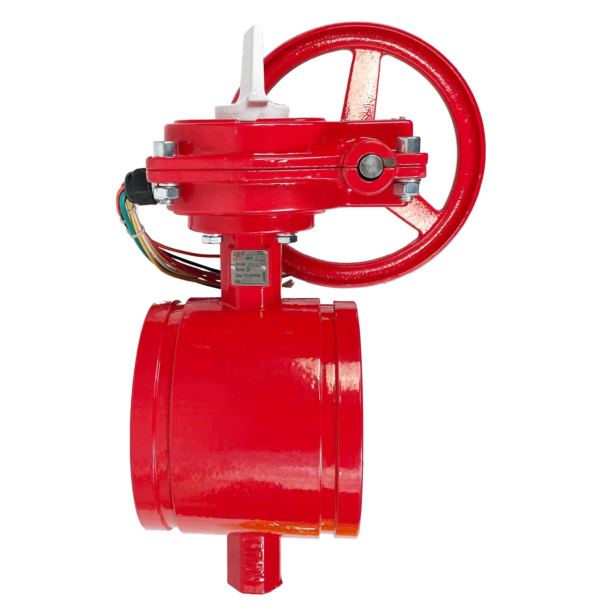 MECH GROOVED BUTTERFLY VALVE WITH TAMPER SWITCH, normally CLOSED, UL/FM