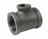 BLACK MALLEABLE IRON REDUCING TEE, UL/FM Listed