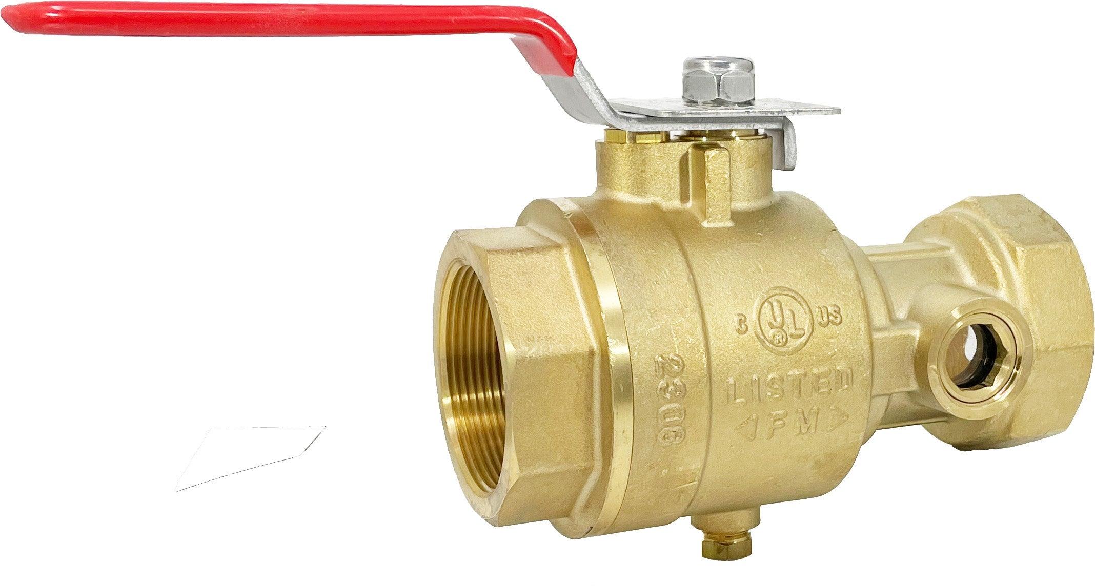 TEST AND DRAIN VALVE, Straight, Brass (Lead Free), UL/FM - NASCO Supply LLC